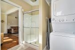 Bathroom with Walk-In Shower and Laundry